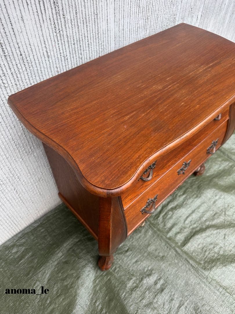 5007【チェスト】コモードチェスト　オーク　ボール＆クロウ　アンティーク