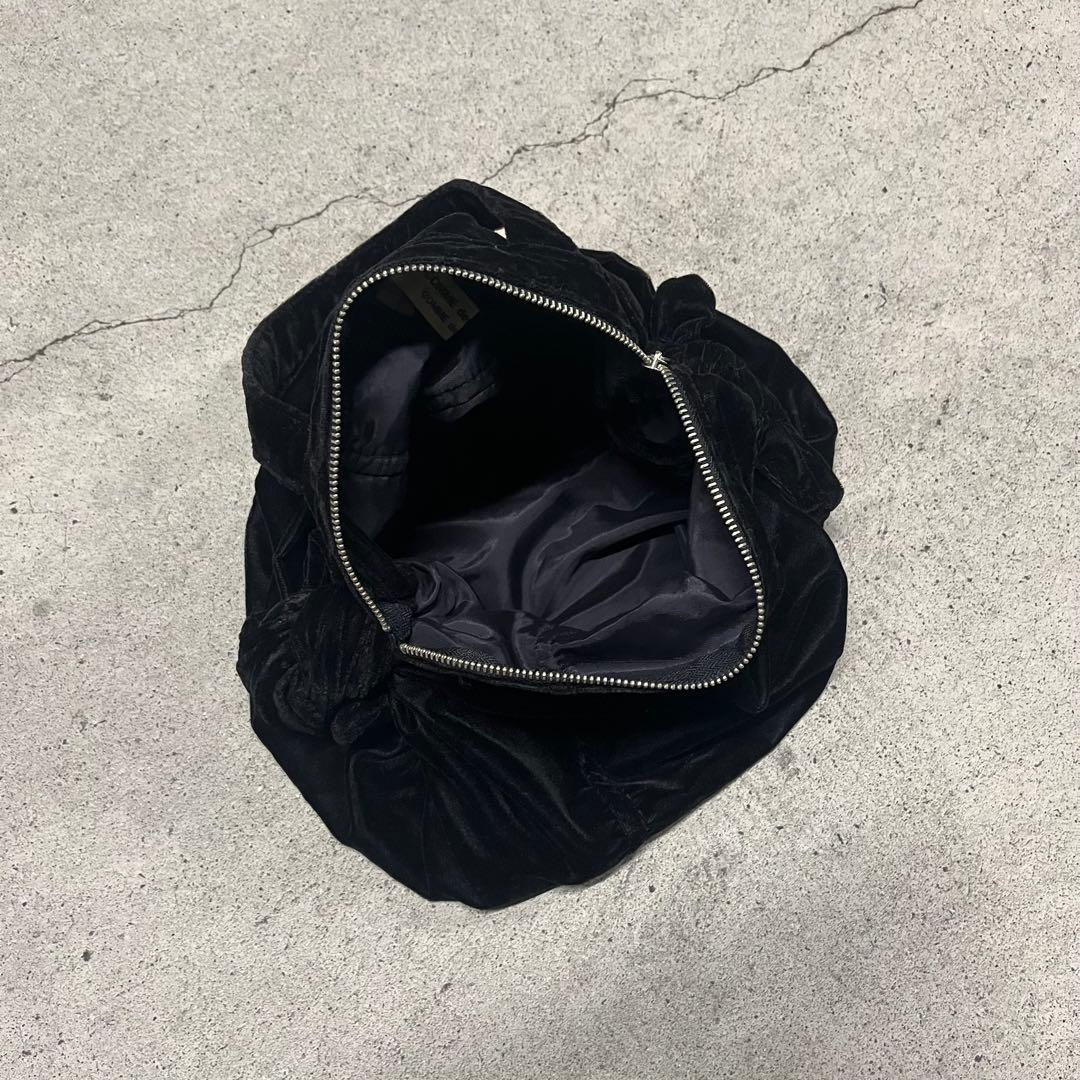 COMME des Garcons velours design bag 結