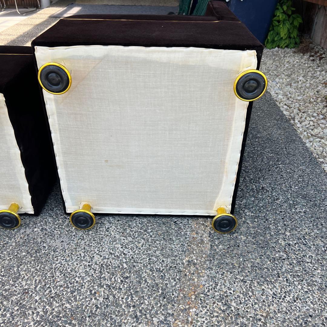 1人掛けソファー　オットマン付　クラブ風　ホテルラウンジ　昭和レトロ