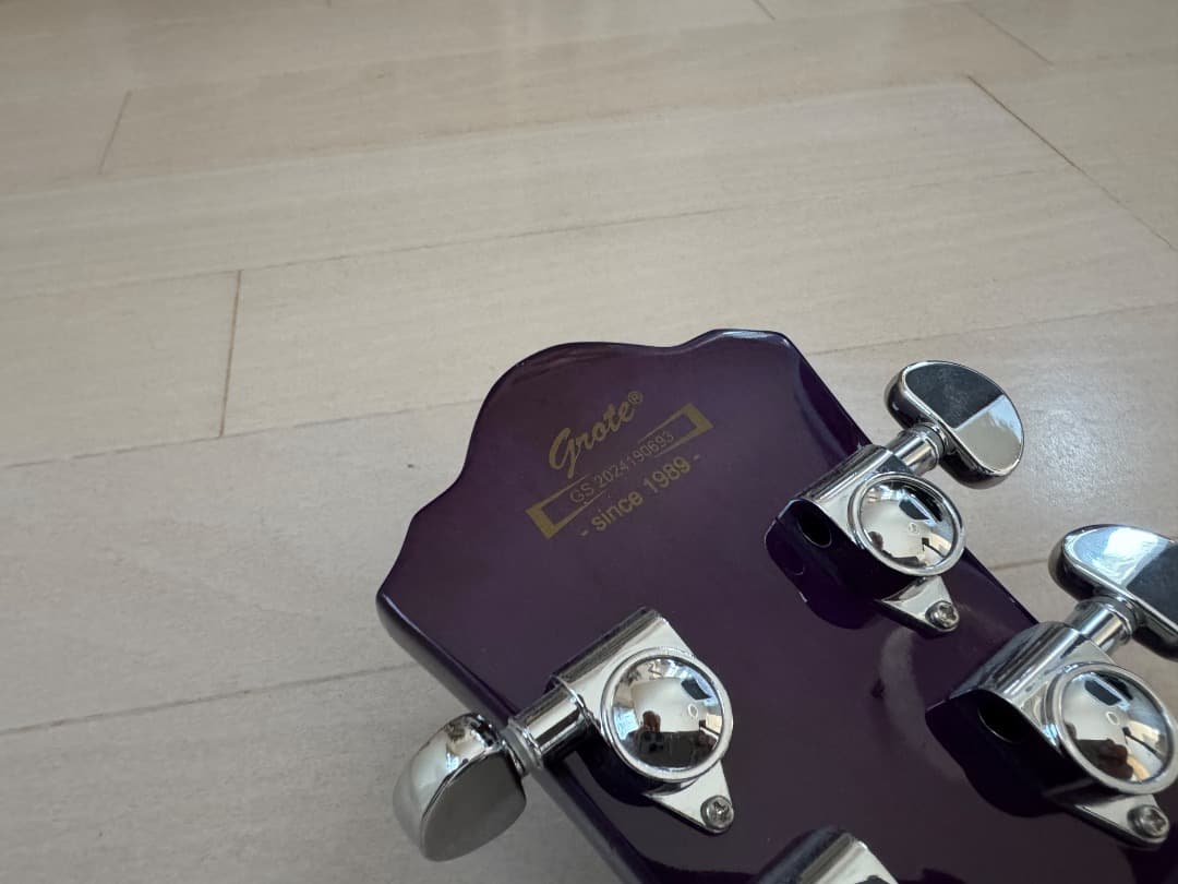 grote 335タイプ セミアコ ギター　パープル
