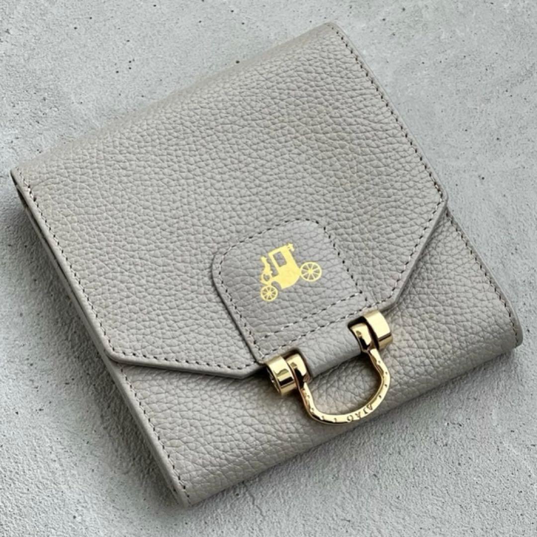 ATAO アタオ ロトロ 二つ折り財布 グレージュ