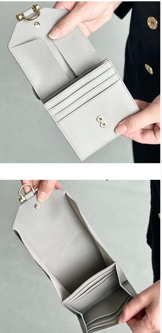 ATAO アタオ ロトロ 二つ折り財布 グレージュ