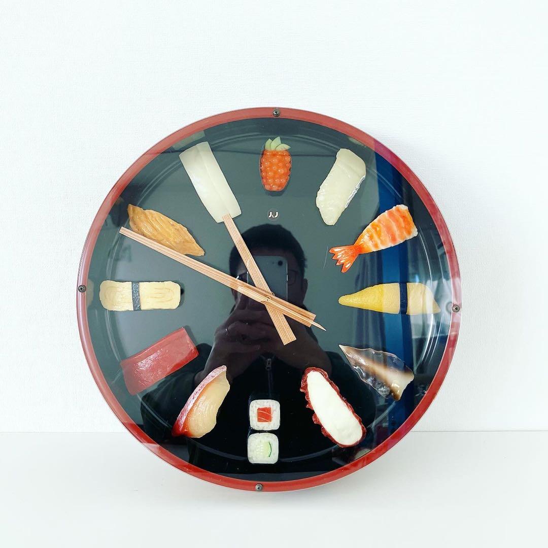 お寿司　掛け時計　食品サンプル　古道具　インテリア雑貨　オブジェ　握り寿司