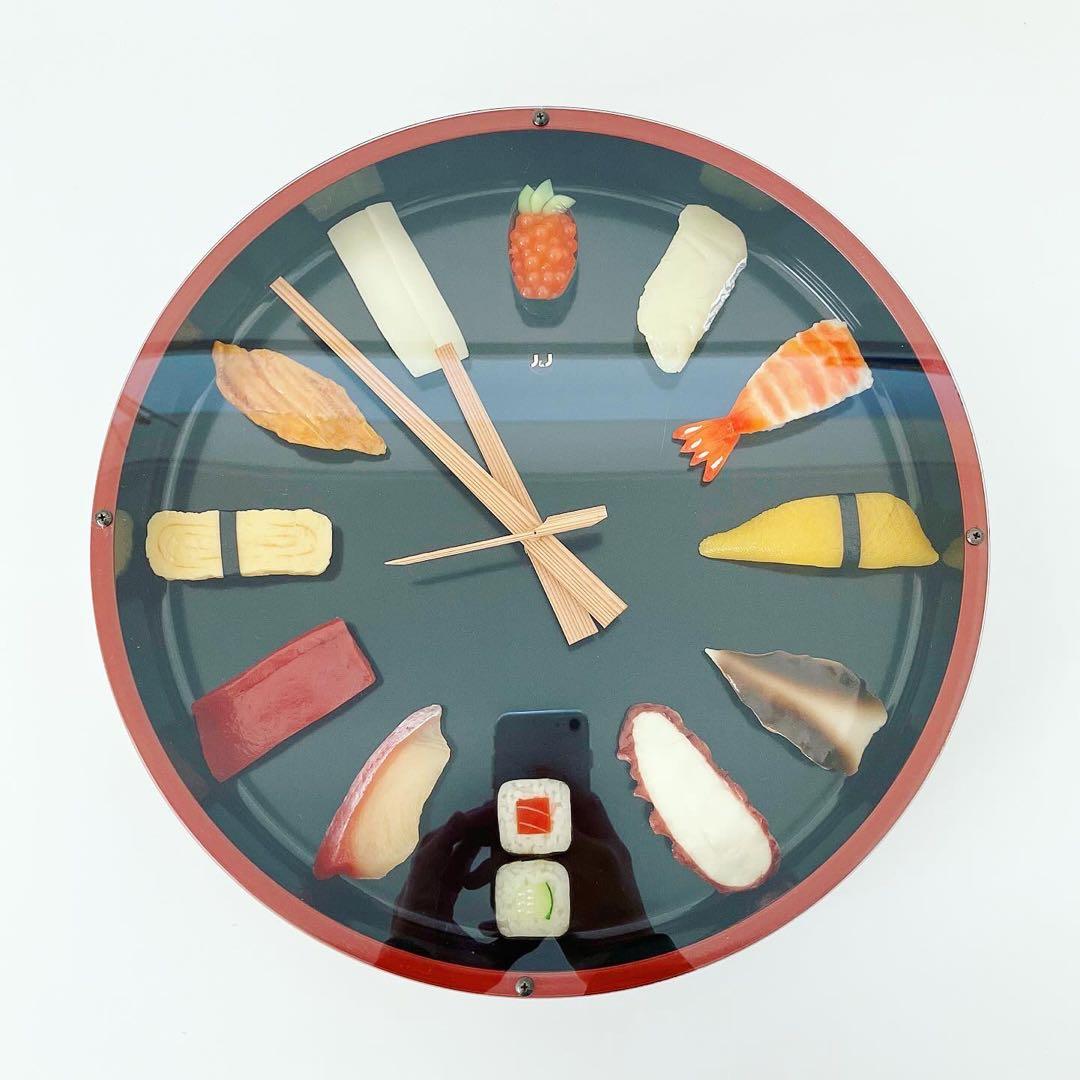 お寿司　掛け時計　食品サンプル　古道具　インテリア雑貨　オブジェ　握り寿司