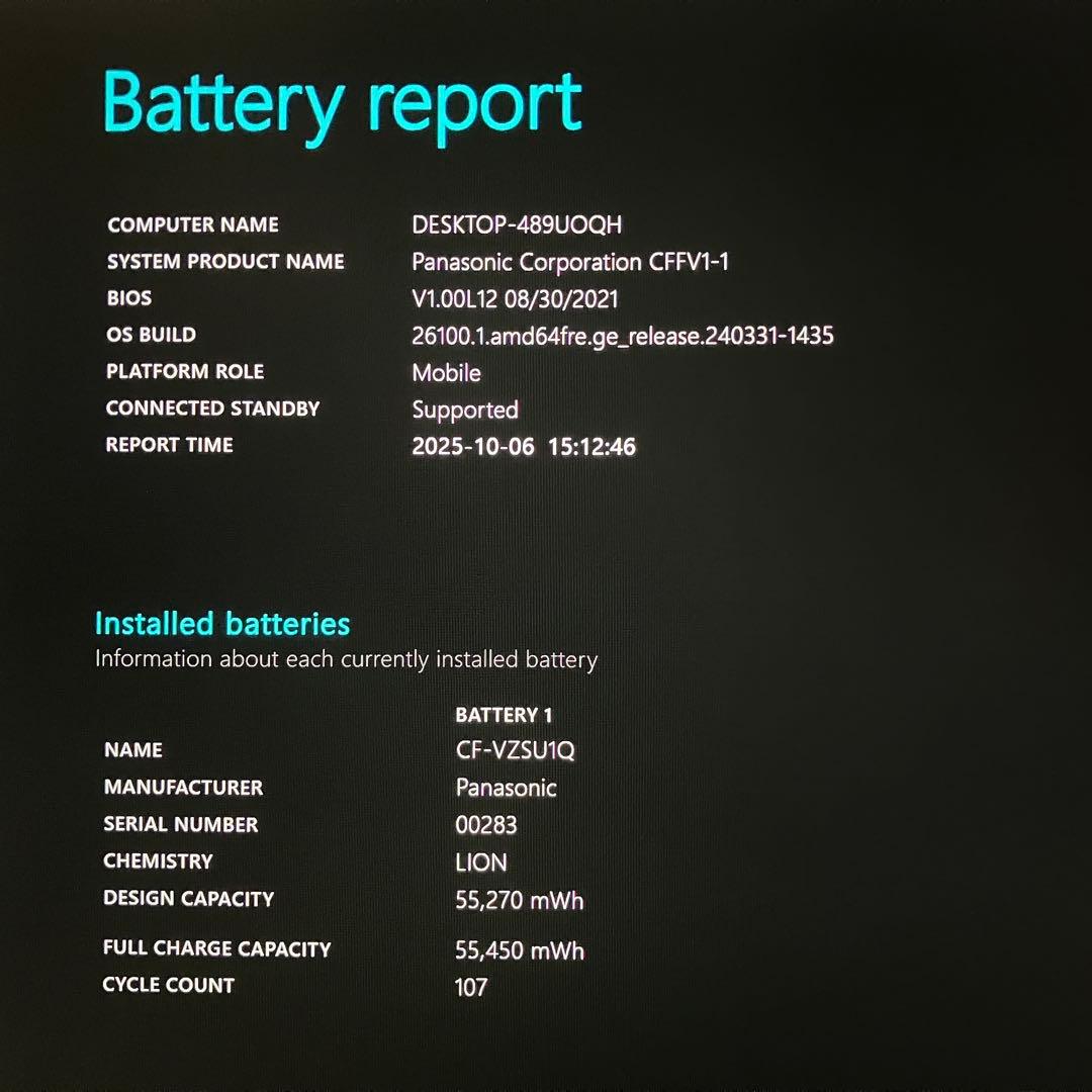 準美品 Let's note FV1 11世代 i5 16GB QHD オフィス