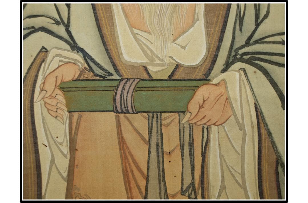 解体屋委託品　日本江戸時代肉筆掛け軸　05希少激安骨董品 X1046C15-1