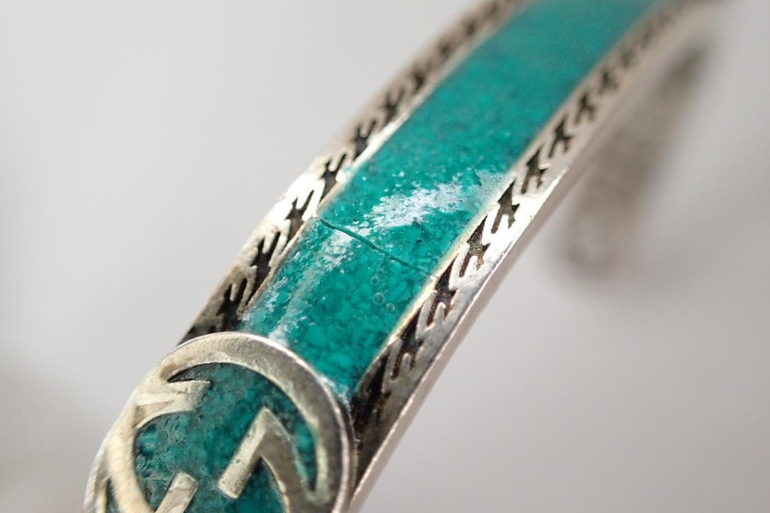 グッチ インターロッキングG ブレスレット ターコイズ バングル サイズ19　a