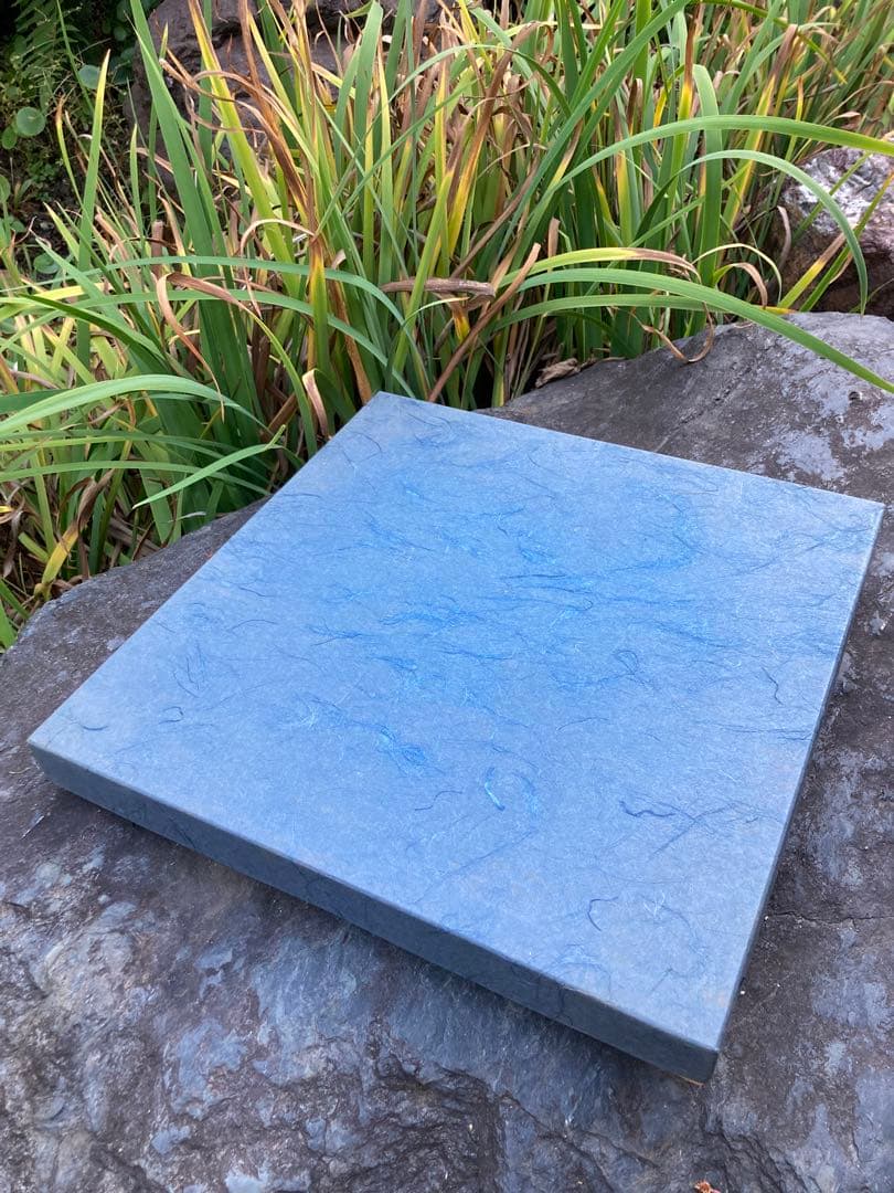 上村家具店製 黒赤花模様の盆