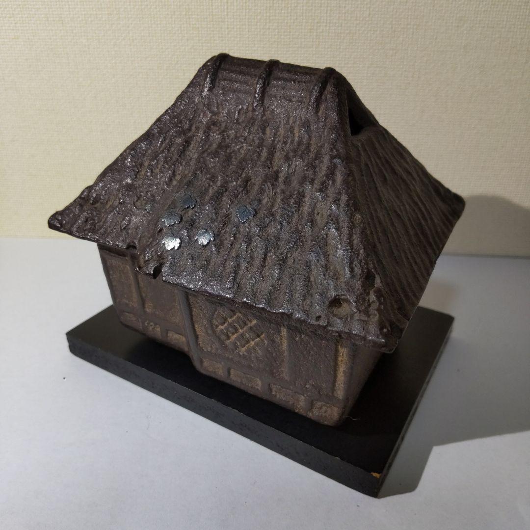 【台座付き】鉄製 葛屋 香炉 象嵌 在印