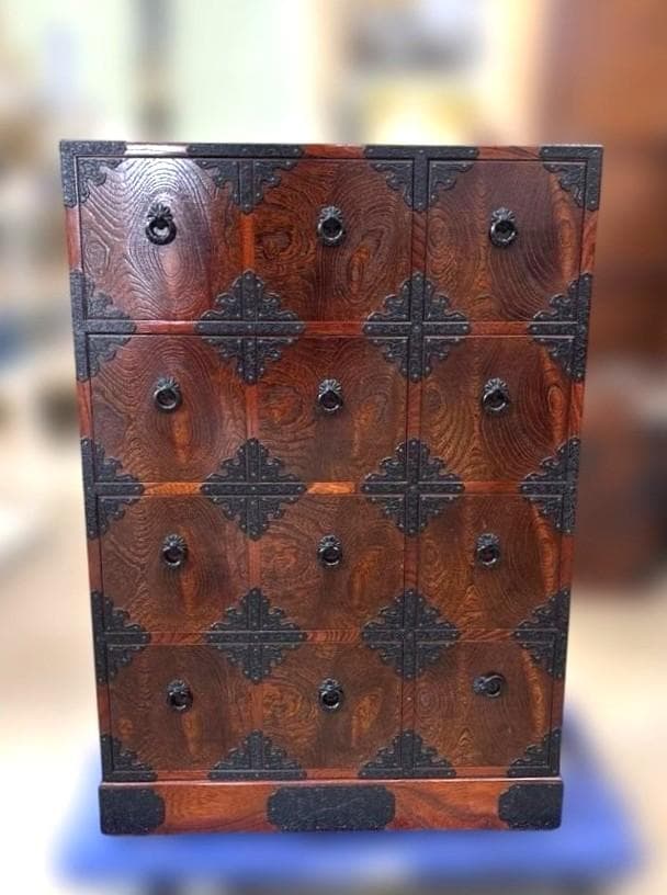 最終値下します。駿河民芸家具　欅材　小物引き出し　美品