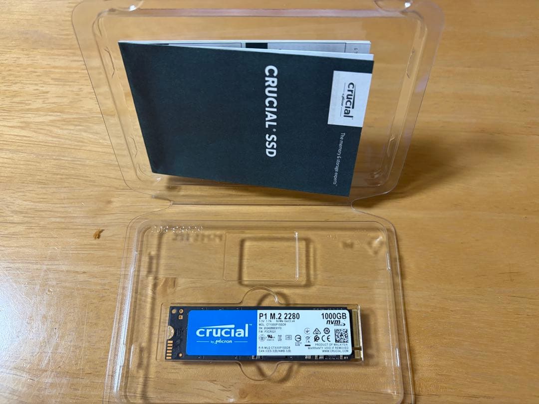 内蔵型SSD crucial P1 1000GB NVMe M.2 SSD