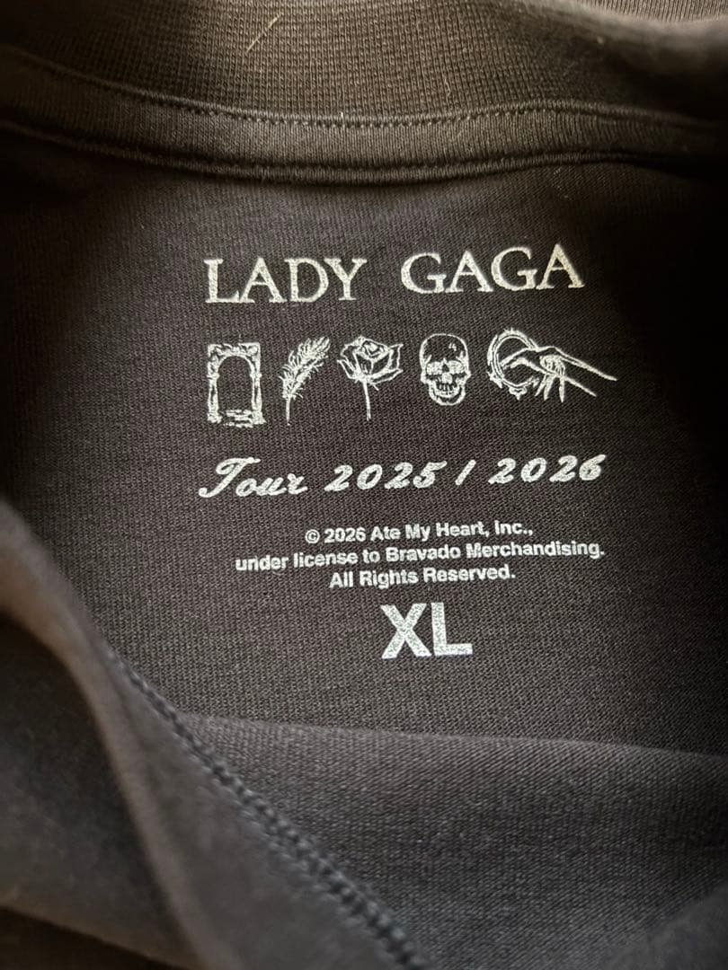 Lady Gaga 黒 2026ツアーTシャツ 日本限定デザイン/ブラック