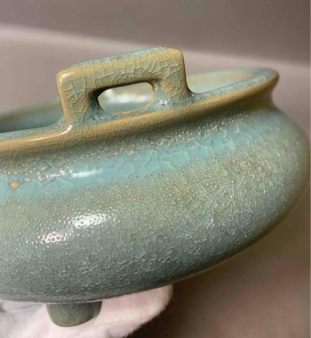 中国 耳付三つ足洗筆（鉢） u6230835