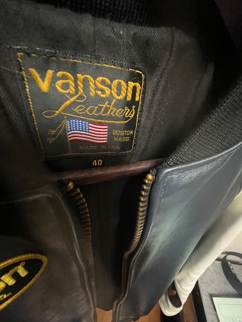vanson バンソン　レザージャケット　スタジャン　 サイズ40