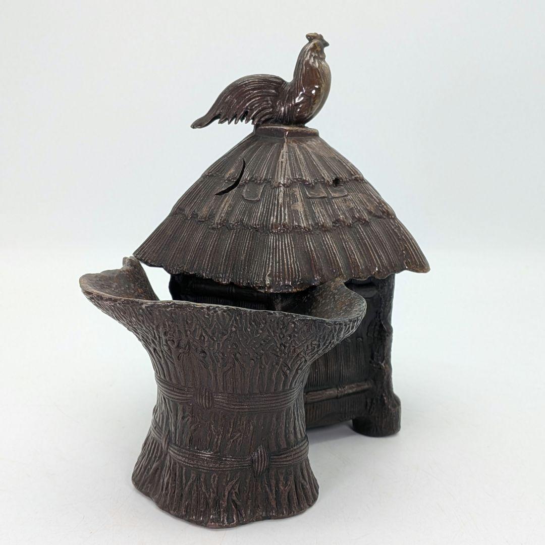 明治大正期 備前焼 葛屋香炉 合箱 香爐 酉摘み 在銘 香道具 抹茶道具 茶器