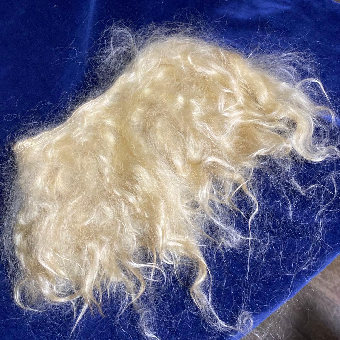 ビスクドール用モヘアロックウェフティング 180cm ブロンド