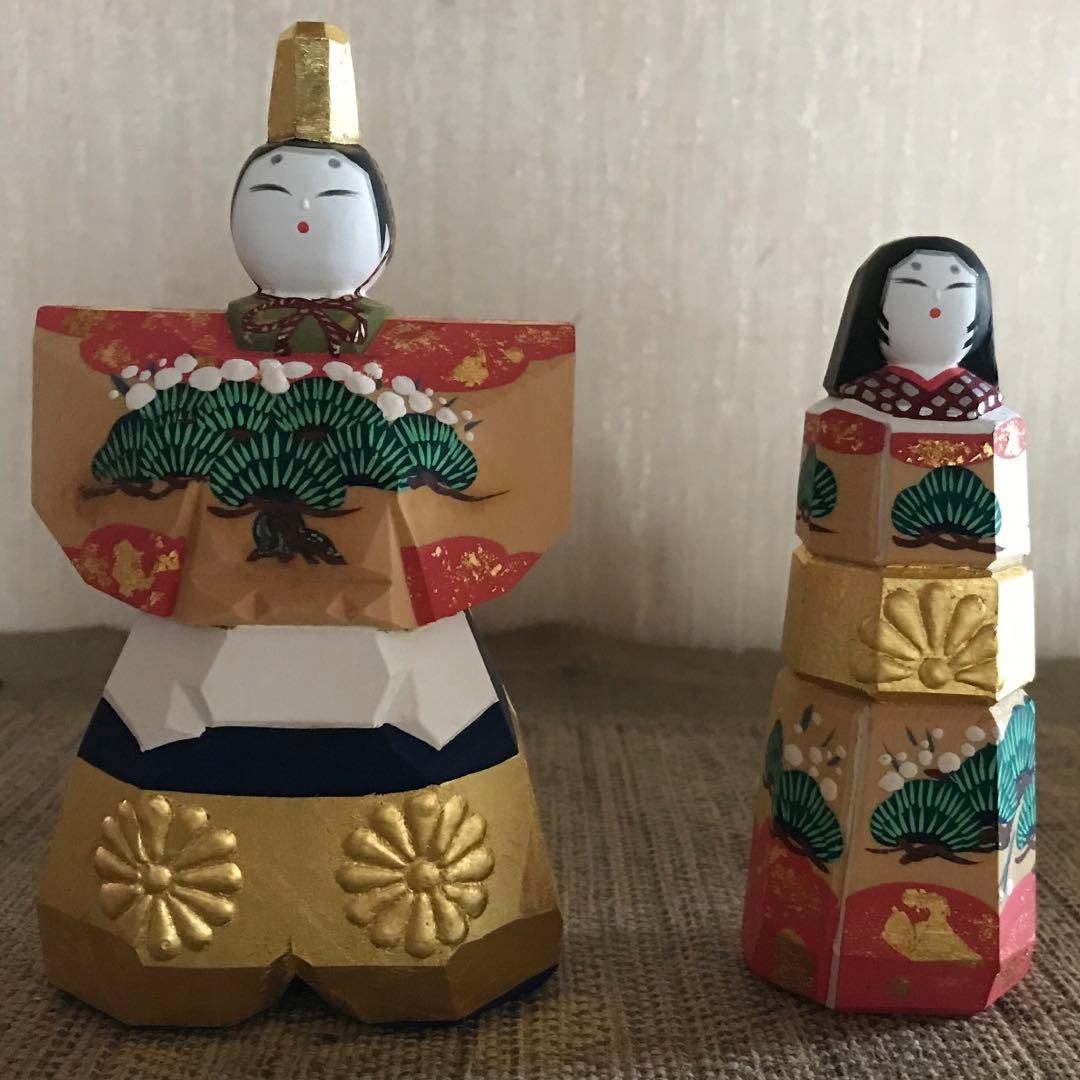 奈良一刀彫　立雛　雛人形かぎろい 髙橋勇二作