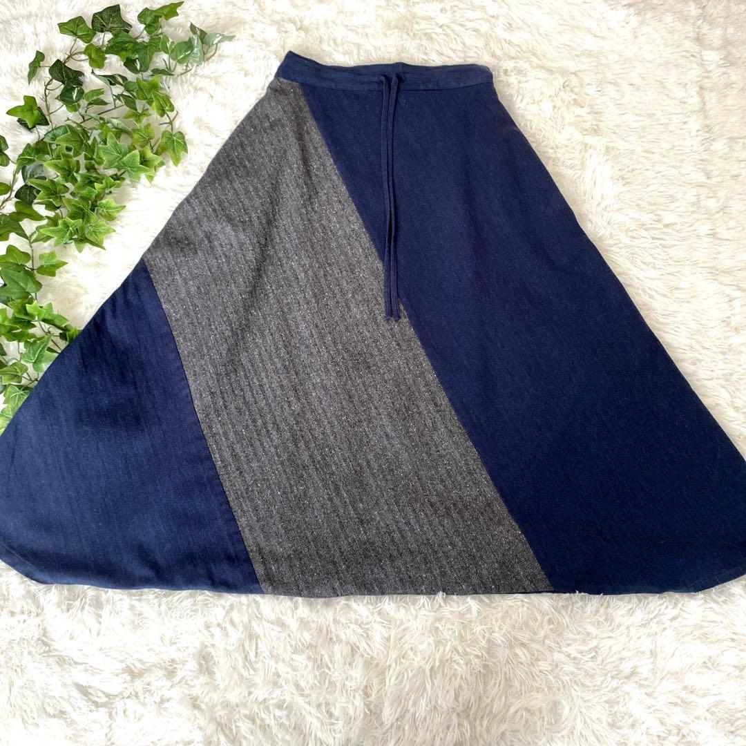 ★送料無料★✨SOU・SOU　岡田縫工所 デニム風 ヒッコリー サルエルパンツ