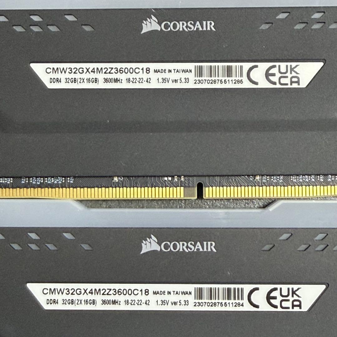 メモリー CORSAIR VENGEANCE RGB PRO32GB*2 3600DDR4