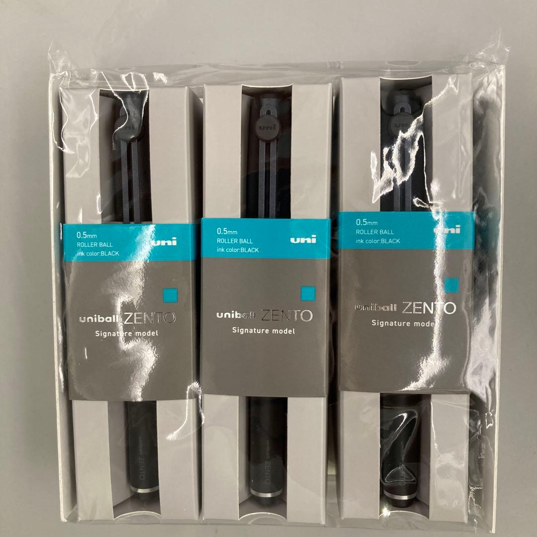 ◯uniball ZENTO Signature model ブラック 3本