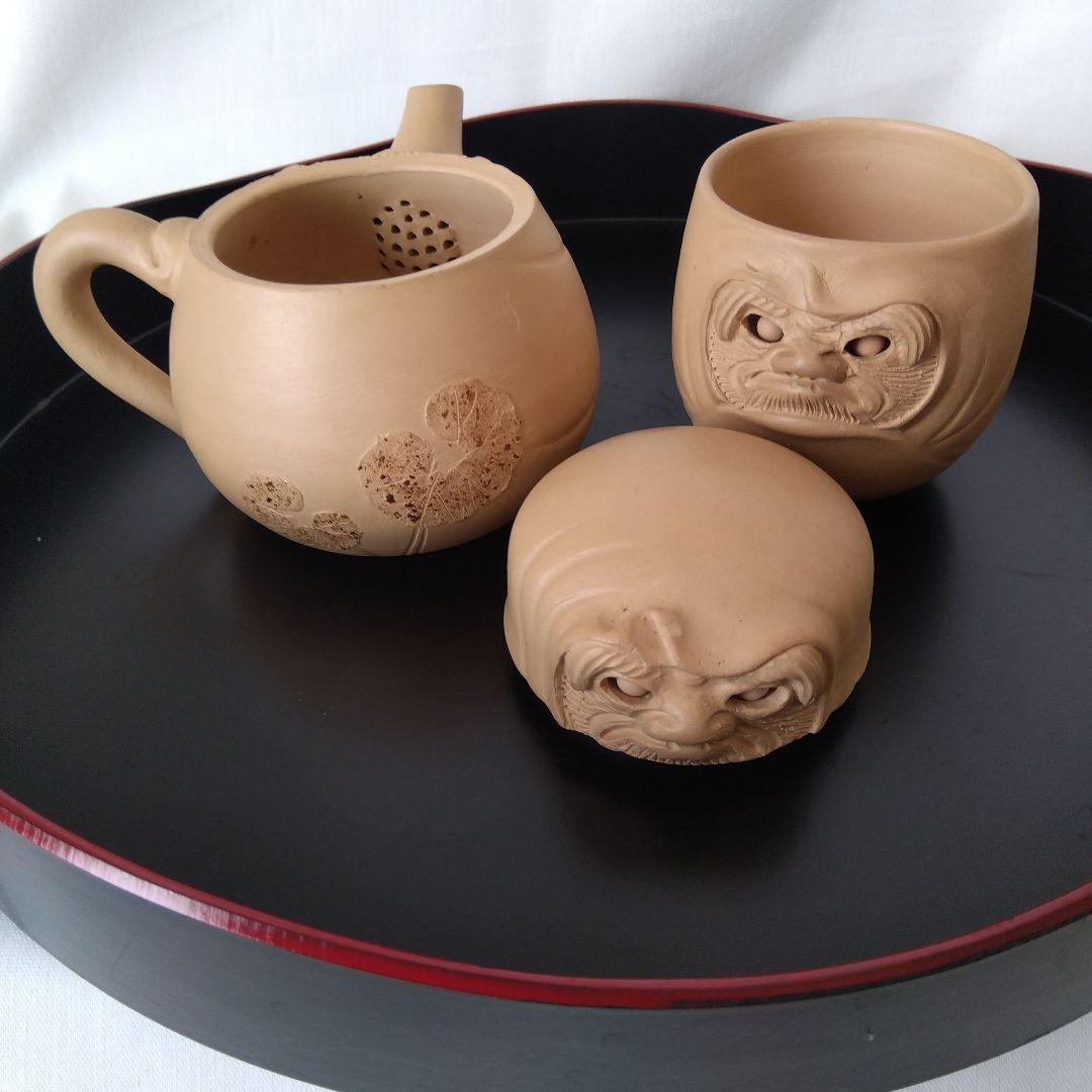 【新品未使用】 秋田焼 からくり細工 急須 湯呑み セット