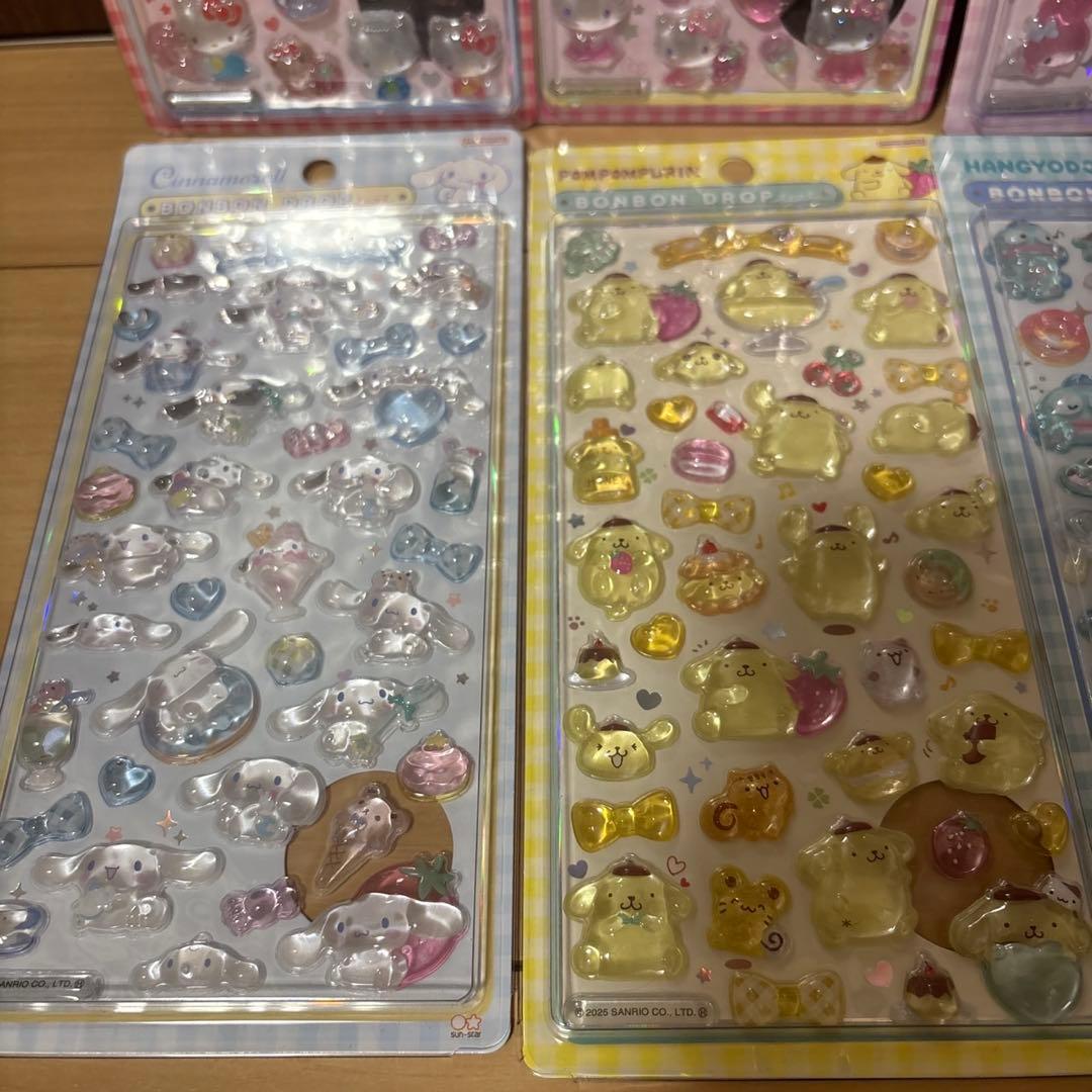 【国内正規品】サンリオ　ボンボンドロップシール　大　第2弾 8種セット