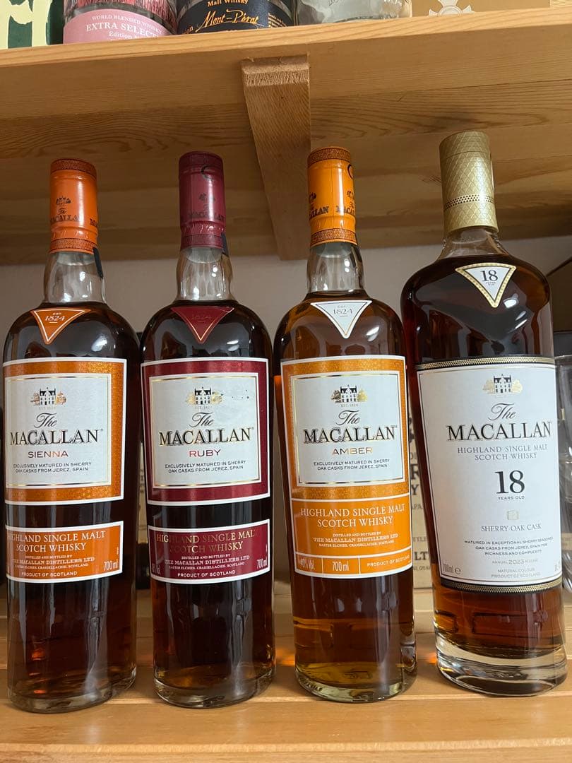 The Macallan シングルモルトウイスキー 4本セット