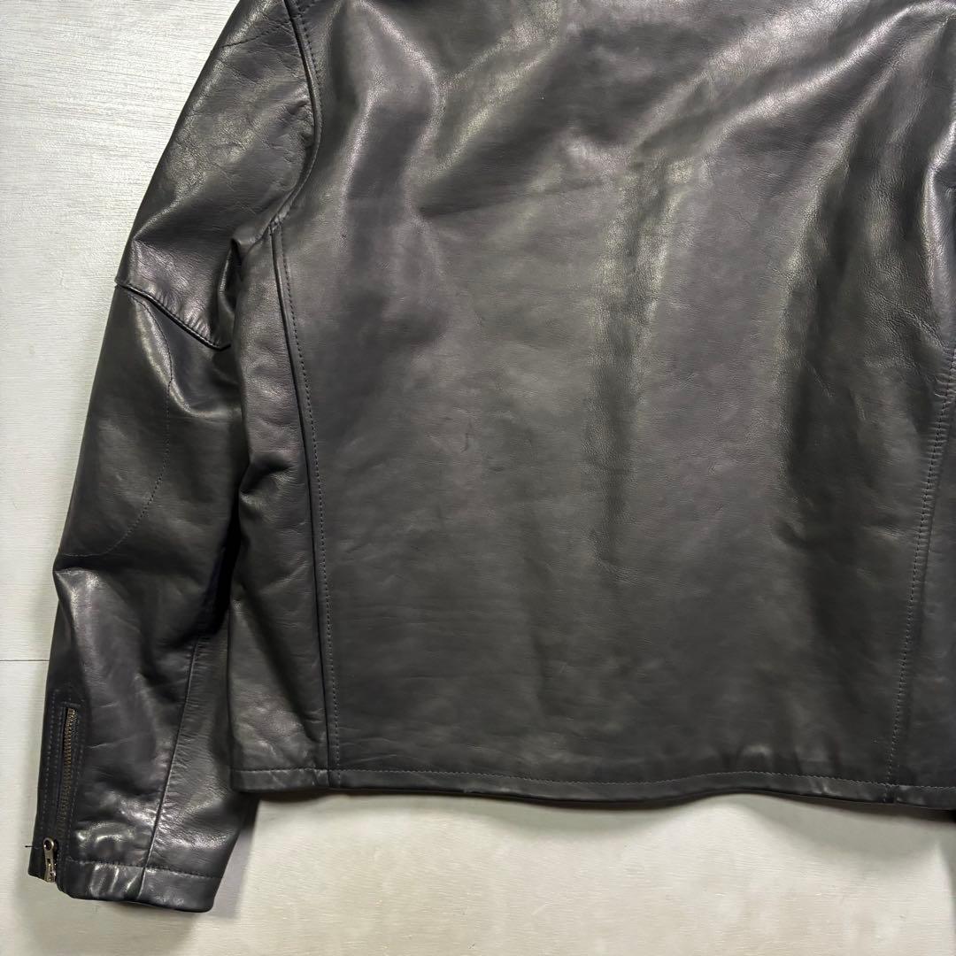 old GAP レザージャケット　本革オールレザー　バイカー　短丈　牛革　S