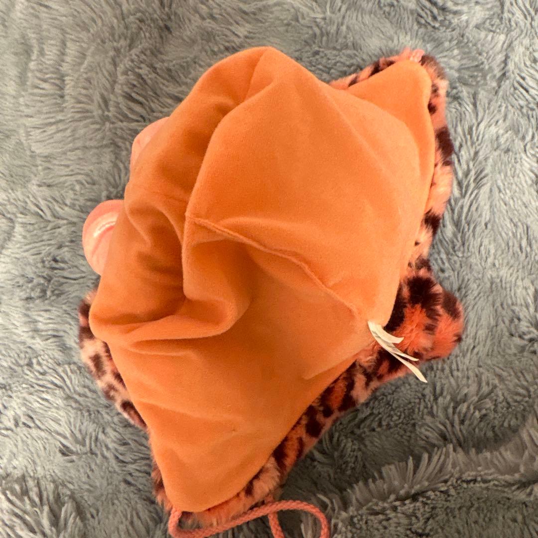 ミニーファンキャップ ヒョウ柄ピンク