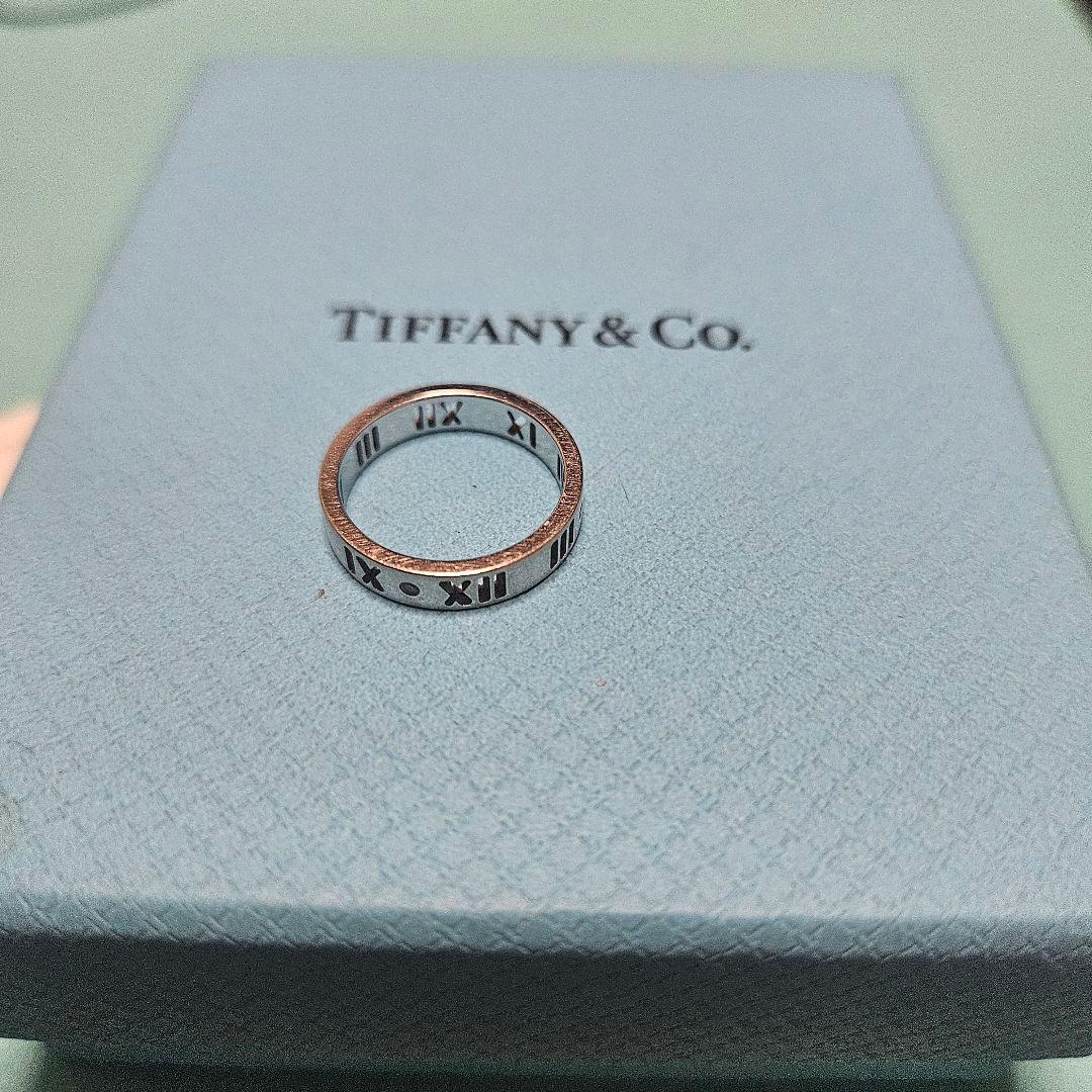【定価14万】ティファニー ホワイトゴールド アトラスリング 7号