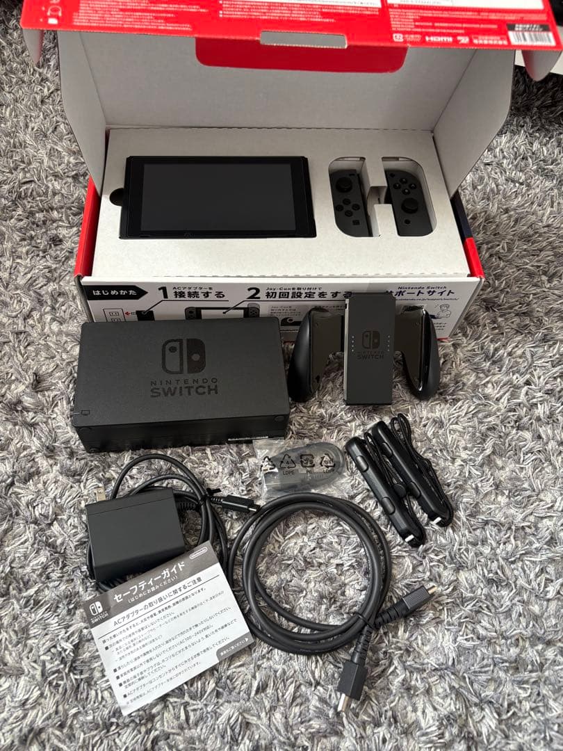 Nintendo Switch 本体【グレー】 + 箱、付属品完備