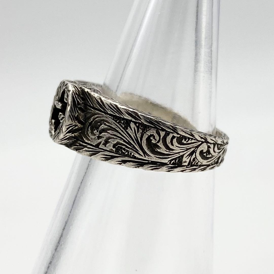 GUCCI リング　指輪　インターロッキング　シルバーリング　アラベスク　13号