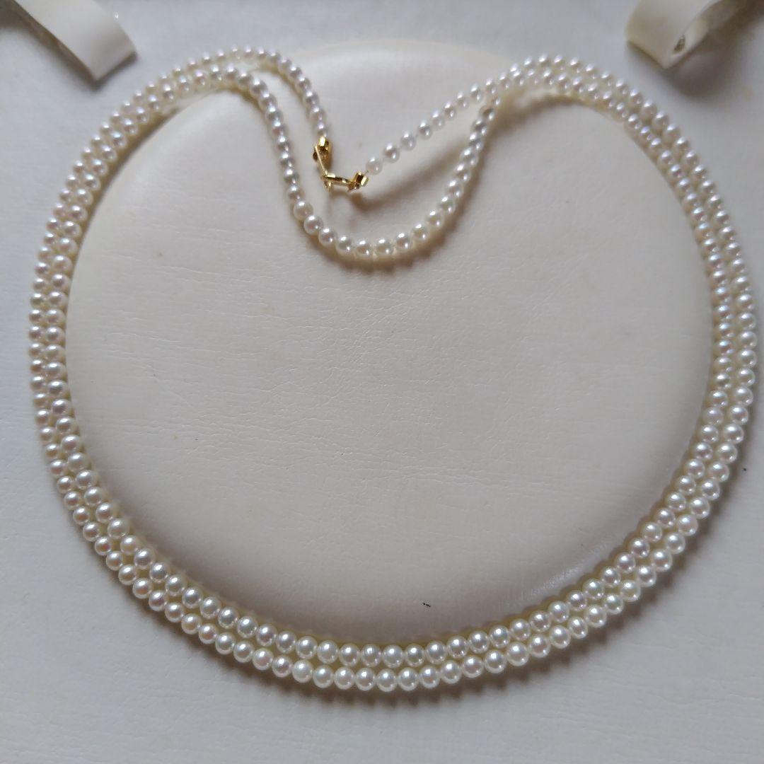 専用になります。 K18 アコヤ真珠ベビーパール　ロングネックレス