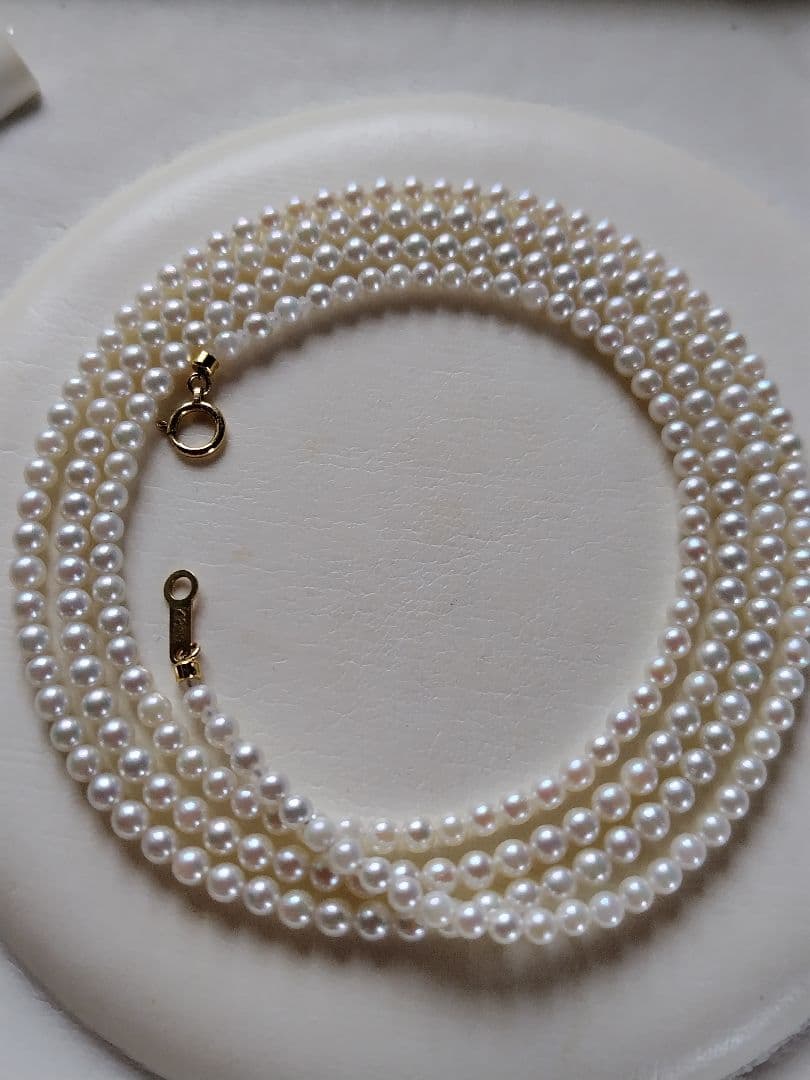 専用になります。 K18 アコヤ真珠ベビーパール　ロングネックレス