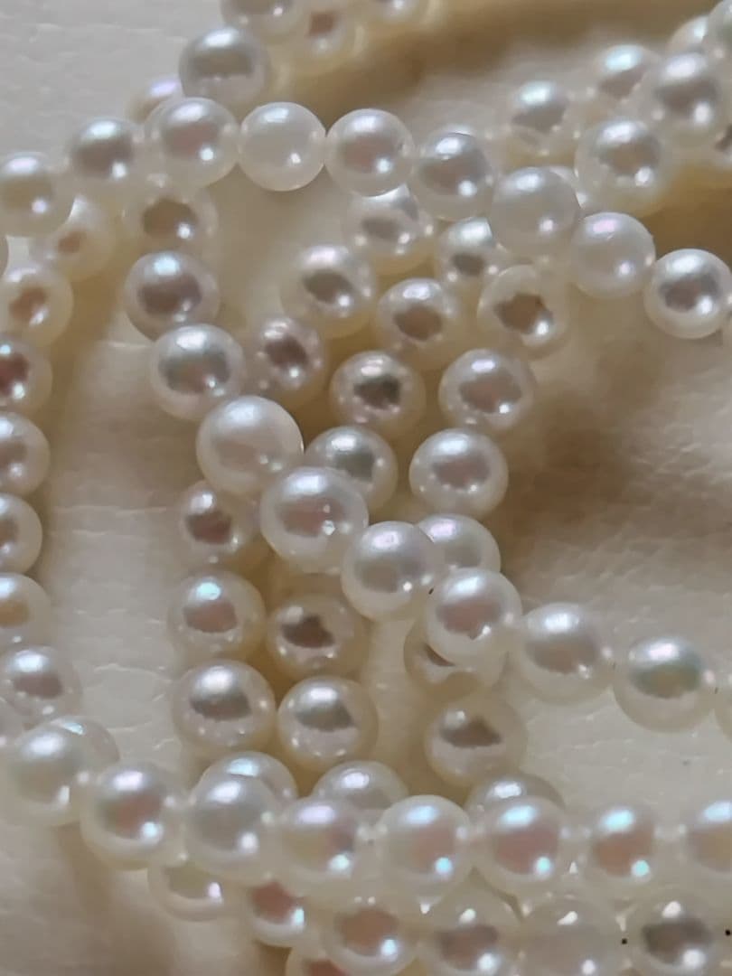 専用になります。 K18 アコヤ真珠ベビーパール　ロングネックレス