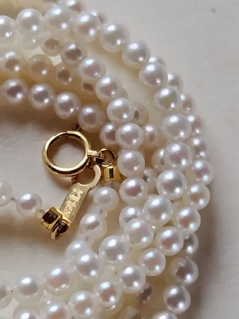 専用になります。 K18 アコヤ真珠ベビーパール　ロングネックレス