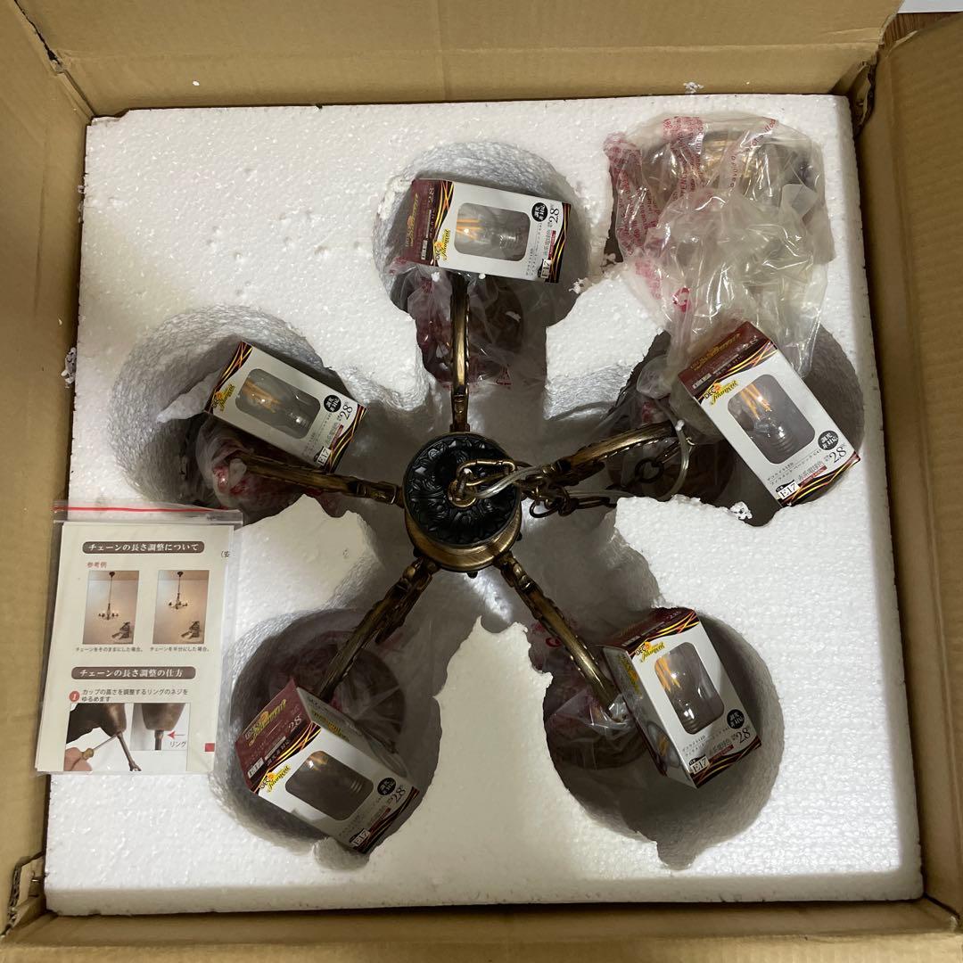 シャンデリア 5灯　アンティーク　 OB-068-5 MU-RA Astre