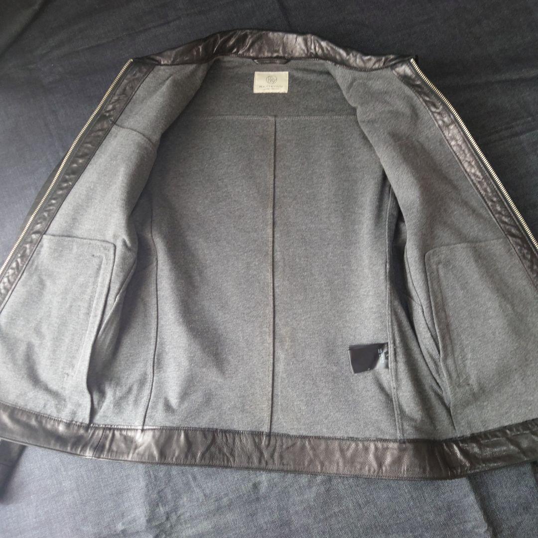 ユナイテッドアローズ シープ レザー　ジャケット　b&y size L