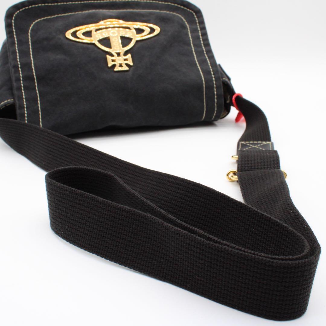 【美品】Vivienne Westwood フラップ デニム ショルダーバッグ