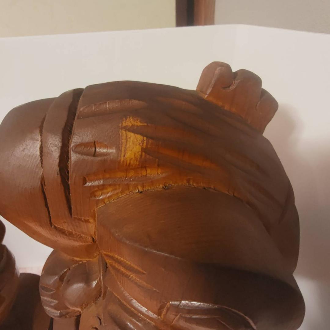 大黒様 恵比寿様 木彫り置物 2個セット 七福神 縁起物