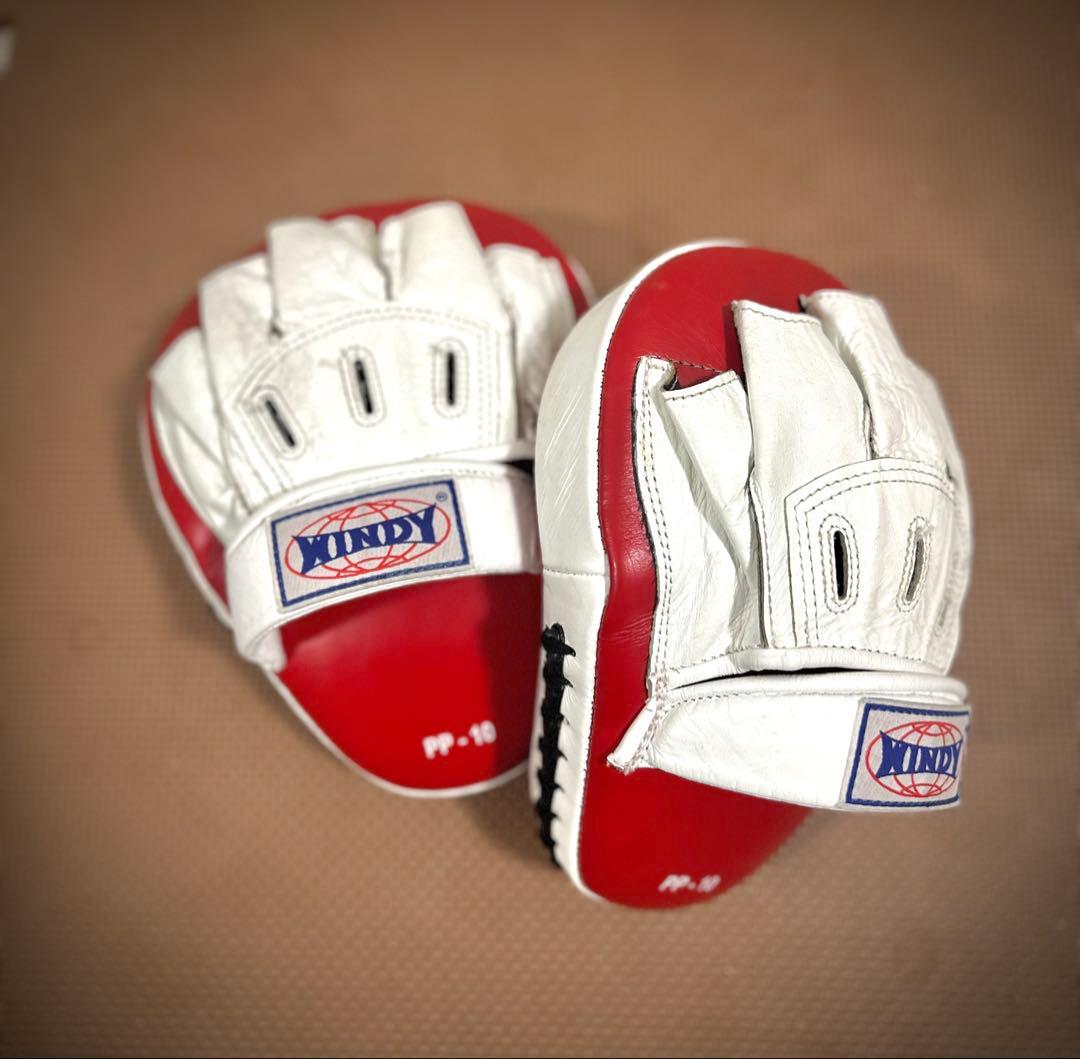 WINDY ウィンディ PP-10 パンチングミット ホワイト/レッド