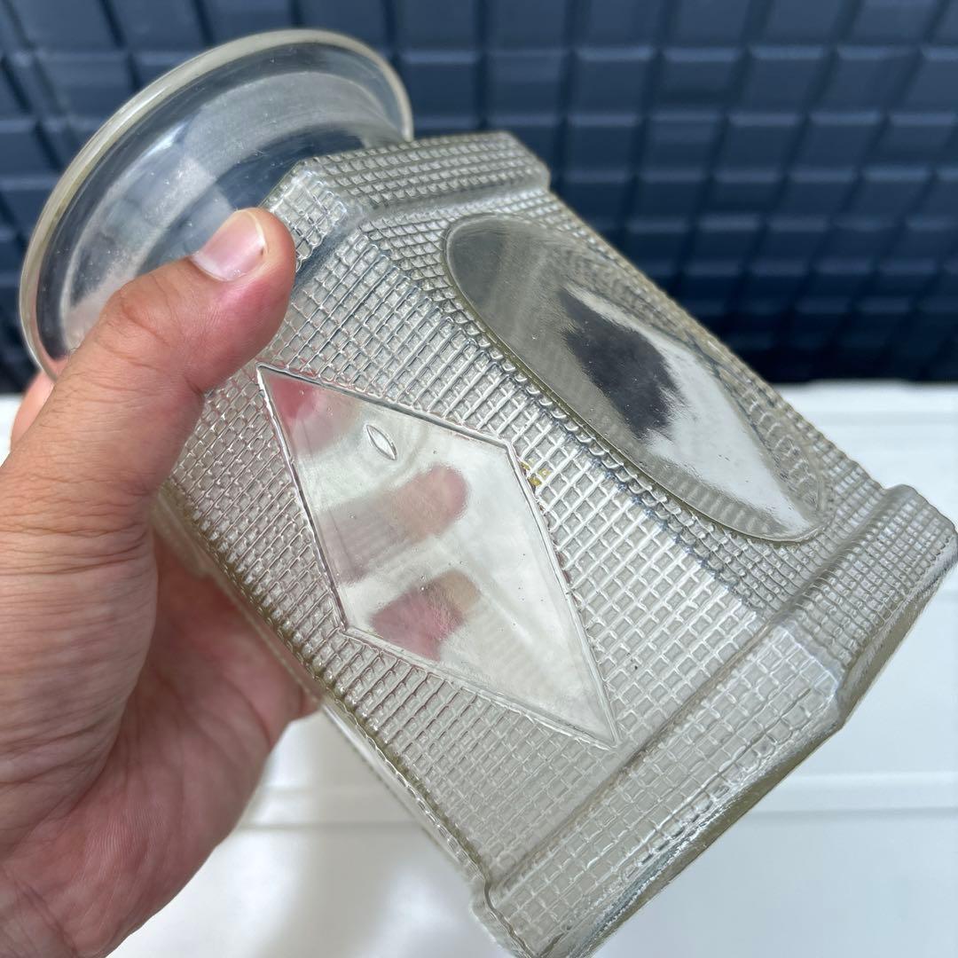 飴屋瓶 ガラス瓶 保存容器 ガラス 昭和レトロ 大正ロマン 六角形 珍しい