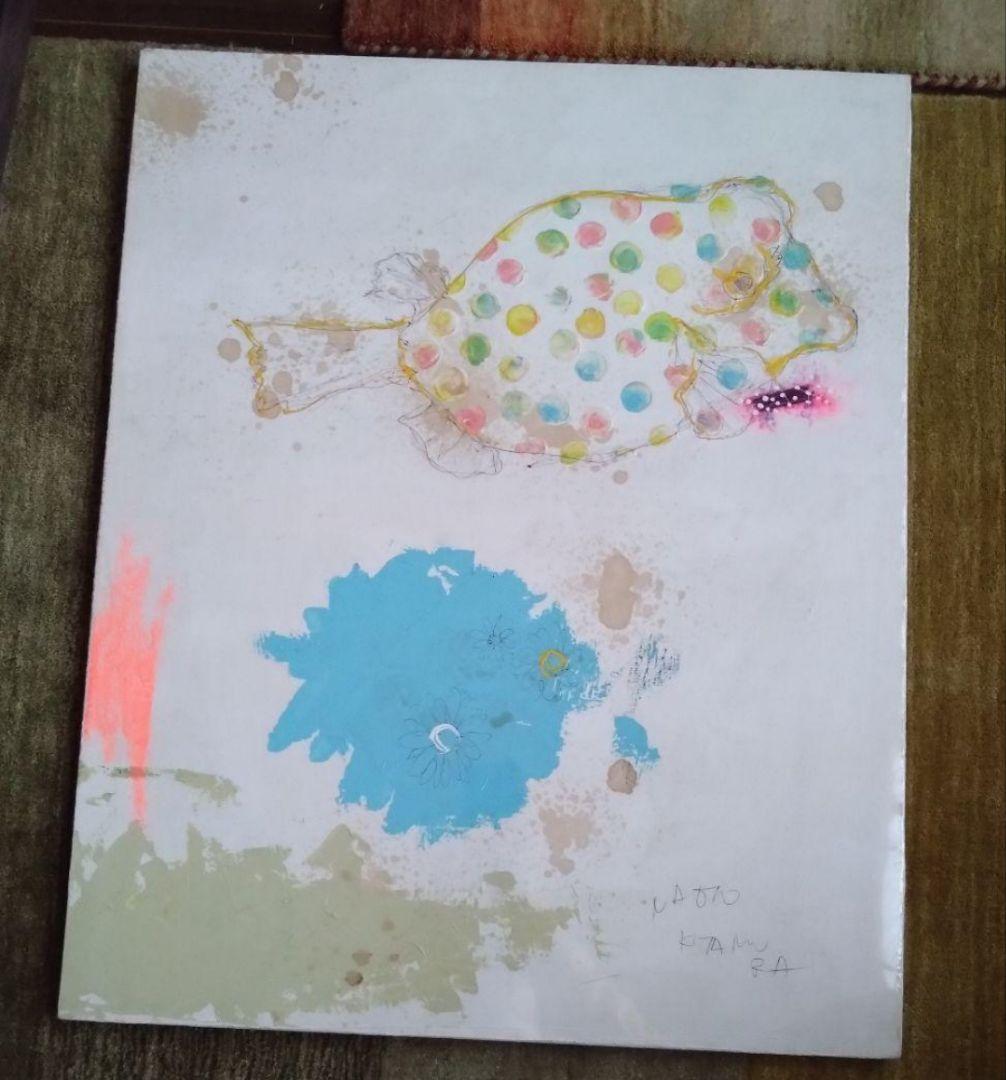 北村直登さん　原画F15 フグ　額付き