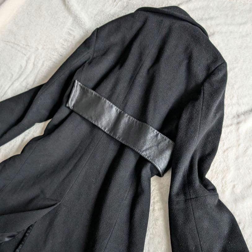 【希少】Claude Montana カシミヤ混チェスターコート 本革ベルト