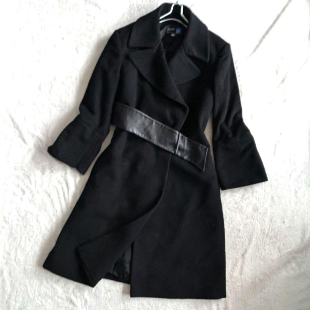 【希少】Claude Montana カシミヤ混チェスターコート 本革ベルト