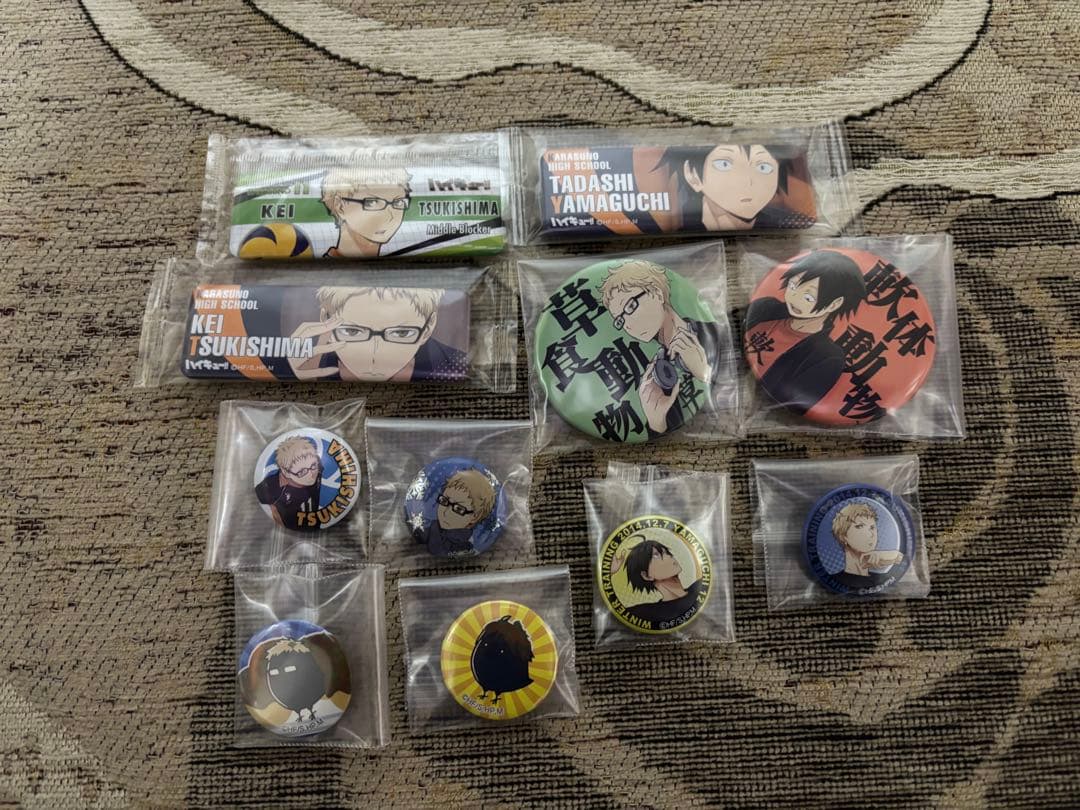ハイキュー!! 月島蛍 山口忠 缶バッジ セット