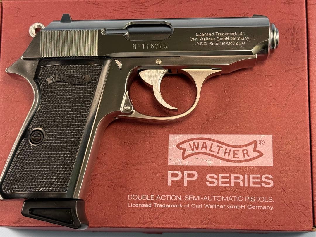 マルゼン製ワルサーニューPPK/Sステンレスモデル（ガスブローバック）