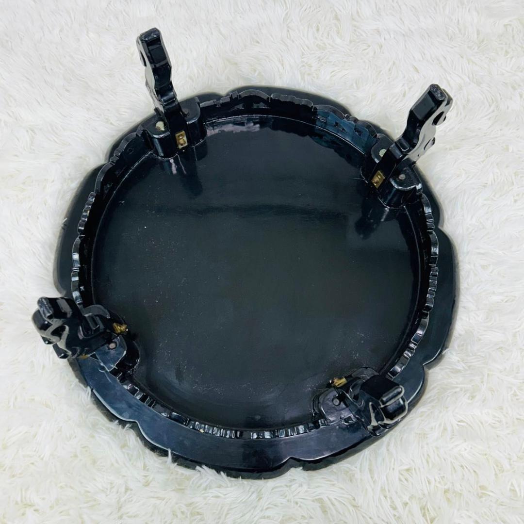 螺鈿細工 アンティーク テーブル 木製 黒塗り 収納 家具 インテリア