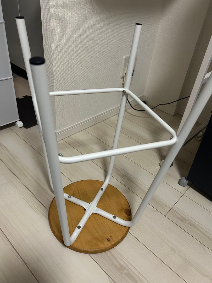 カウンターチェア　2脚セット　ナチュラル×ホワイト