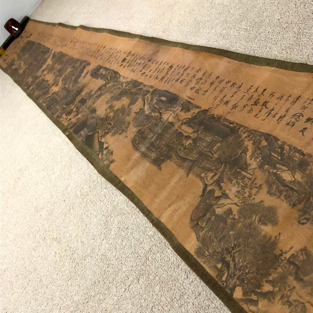 神品の清明上河図名家張擇端 北宋 国宝卷絵　歴代皇帝の宝物　絵　美術品　レプリカ